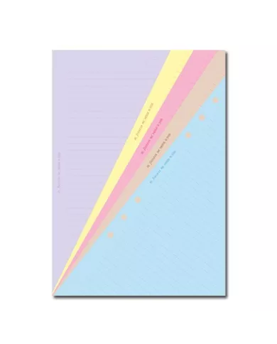 Filofax - Recharge A5 Feuilles rayées couleurs classiques