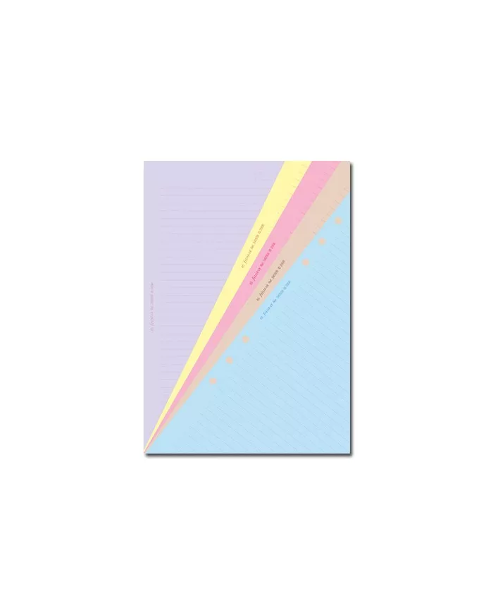 Filofax - Recharge A5 Feuilles rayées couleurs classiques