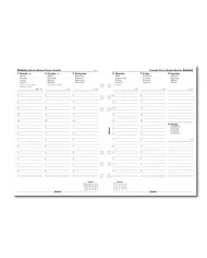 Filofax - Recharge A5 semaine sur 2 pages + heures colonnes multi-langues 2026