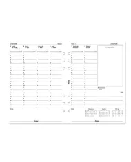 Filofax - Recharge A5 semaine sur 2 pages + heures colonnes multi-langues 2026
