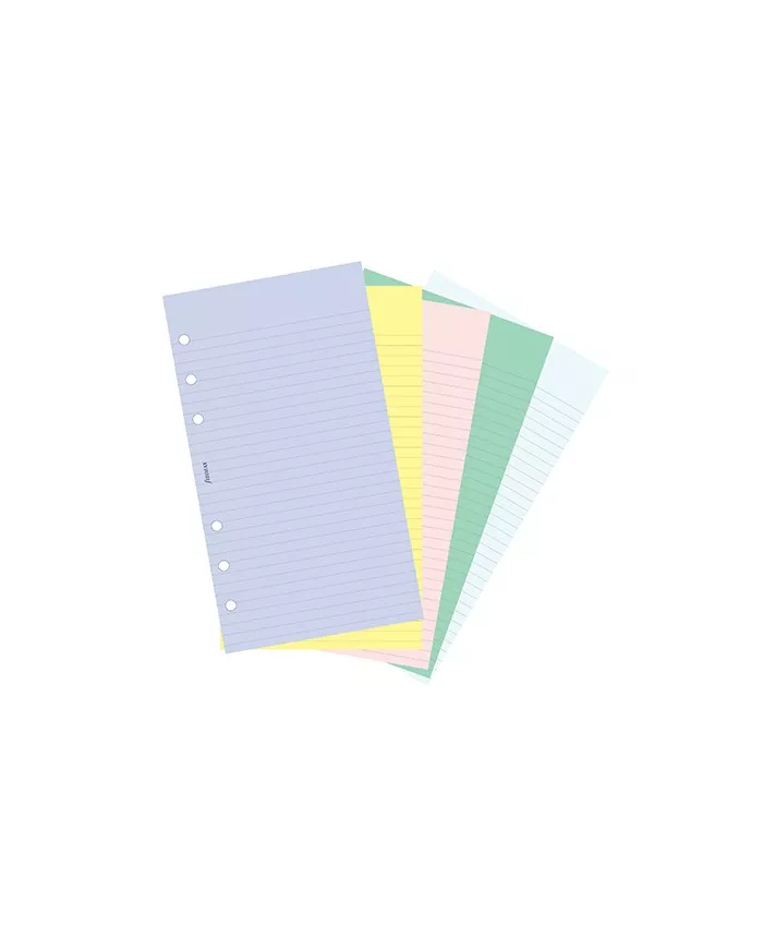Filofax - Recharge PERSONAL 100 feuilles lignées 5 couleurs
