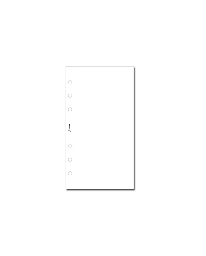 Filofax - Recharge PERSONAL 100 feuilles unies blanche