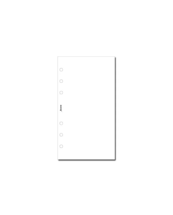 Filofax - Recharge PERSONAL Feuilles unies blanches