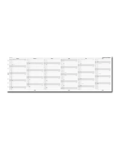 Filofax - Recharge PERSONAL Planning vertical en anglais 2026 ou 2027