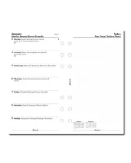 Filofax - Recharge PERSONAL semaine sur 1 page + notes + heures en français 2026