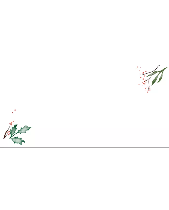 Carte carrée Noël "Feuilles"