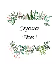 Carte carrée Noël "Feuilles"