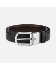Ceinture réversible en cuir noir