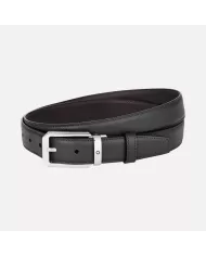 Ceinture réversible de 35 mm bleu/gris