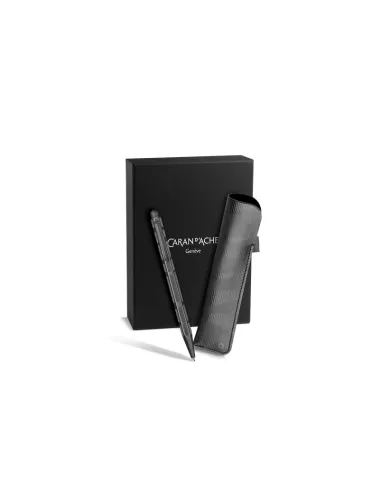 SET ECRIDOR Black Lines stylo-bille et etui en cuir