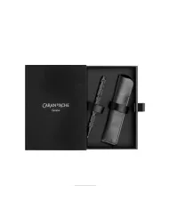 SET ECRIDOR Black Lines stylo-bille et etui en cuir