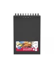OXFORD Livre d'ésquisse A5 noir, blanco, 225g 40 feuilles