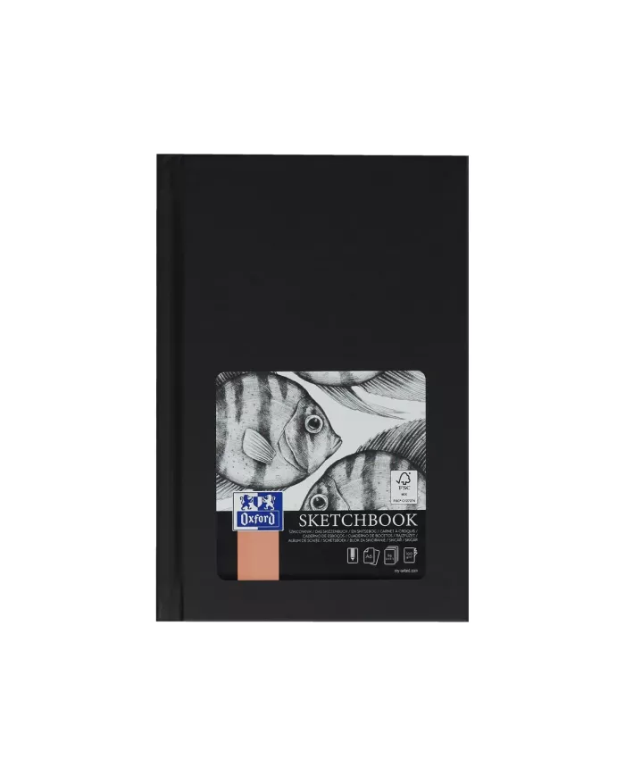 OXFORD Livre d'ésquisse A6 en blanc, 100g 96 feuilles