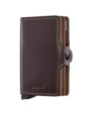 Secrid - Porte-cartes de crédit en cuir Chocolate