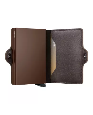 Secrid - Porte-cartes de crédit en cuir Chocolate