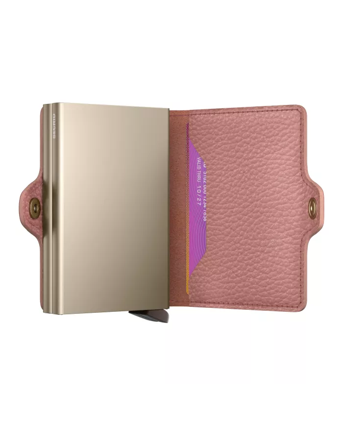 Secrid - Porte-cartes de crédit en cuir Pebble Rose