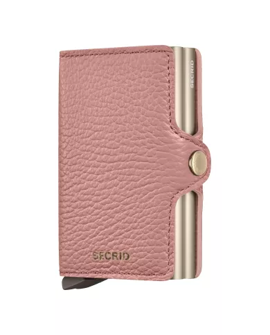 Secrid - Porte-cartes de crédit en cuir Pebble Rose