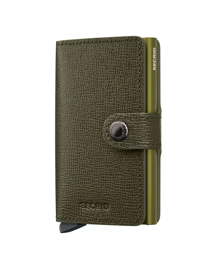 Secrid - Porte-cartes de crédit en cuir Crisple Kelp