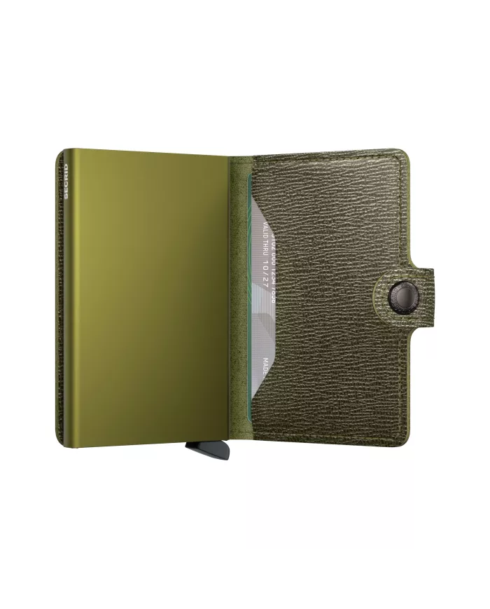 Secrid - Porte-cartes de crédit en cuir Crisple Kelp