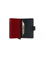 Secrid Porte-cartes de crédit en cuir Black & Red matte