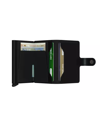 Secrid - Porte-cartes de crédit en cuir noir matte