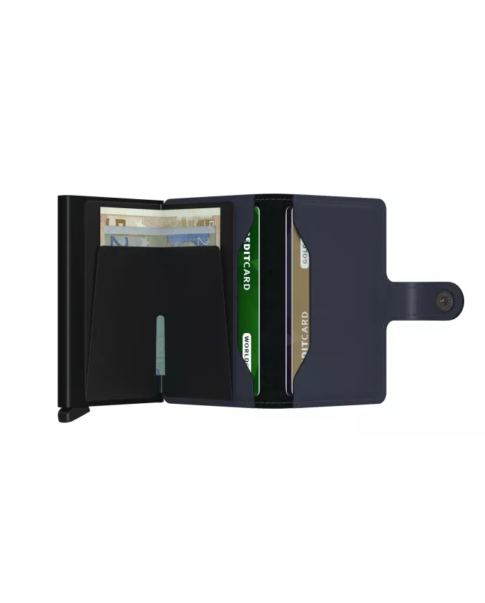 Secrid Porte-cartes de crédit en cuir night blue matte