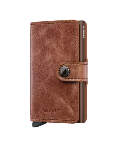 Secrid - Porte-cartes de crédit en cuir cognac-brown