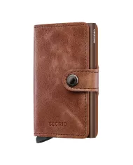 Secrid - Porte-cartes de crédit en cuir cognac-brown