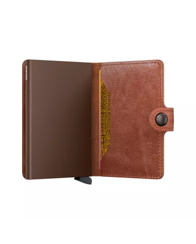 Secrid - Porte-cartes de crédit en cuir cognac-brown