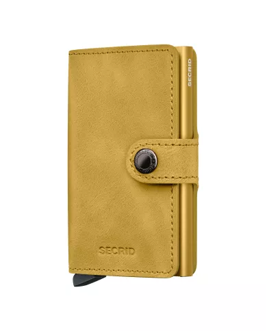 Secrid - Porte-cartes de crédit en cuir vintage Yellow