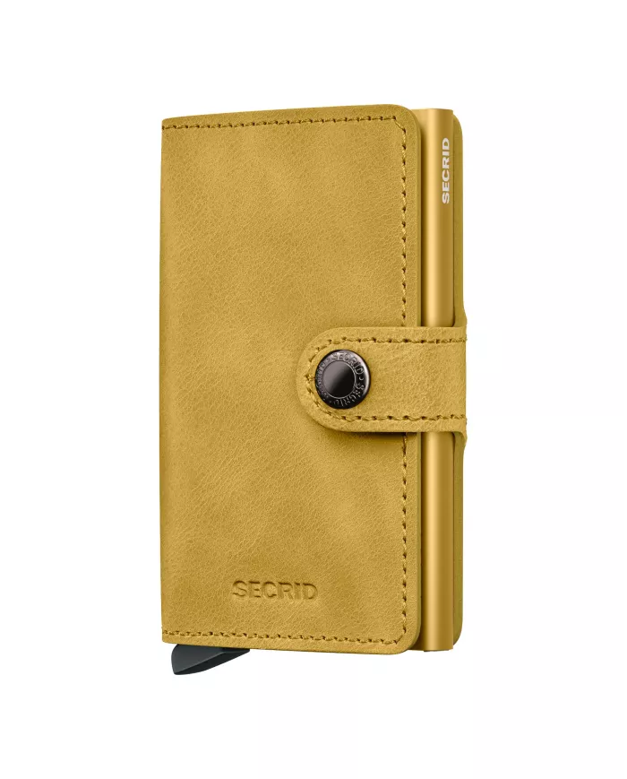 Secrid - Porte-cartes de crédit en cuir vintage Yellow
