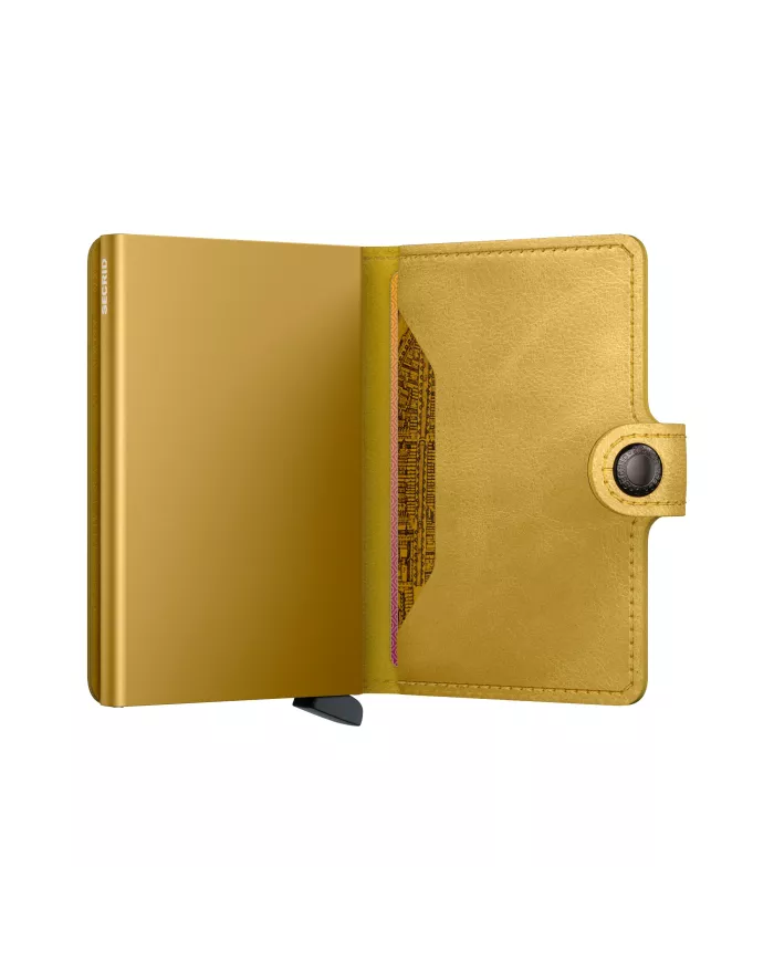 Secrid - Porte-cartes de crédit en cuir vintage Yellow