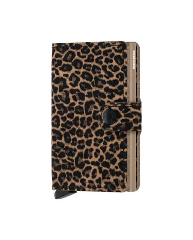 Secrid - Porte-cartes de crédit en cuir Animal Prints LEO Beige