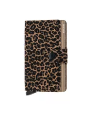 Secrid - Porte-cartes de crédit en cuir Animal Prints Zebra beige