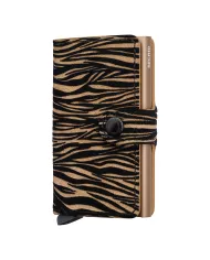 Secrid - Porte-cartes de crédit en cuir Animal Prints Zebra beige