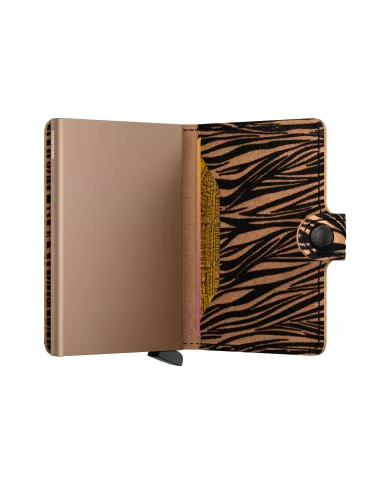 Secrid - Porte-cartes de crédit en cuir Animal Prints Zebra beige