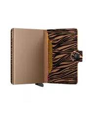 Secrid - Porte-cartes de crédit en cuir Animal Prints Zebra beige