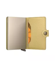 Secrid - Porte-cartes de crédit en cuir Pebble Butter Yellow