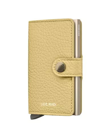 Secrid - Porte-cartes de crédit en cuir Pebble Butter Yellow