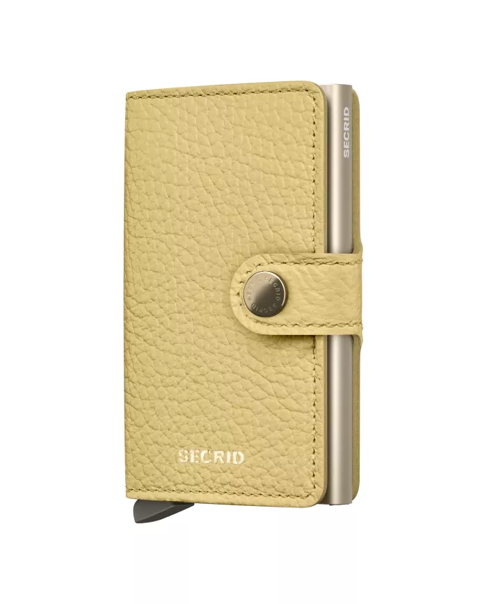 Secrid - Porte-cartes de crédit en cuir Pebble Butter Yellow