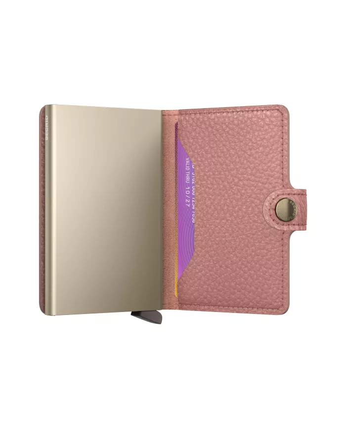 Secrid - Porte-cartes de crédit en cuir Pebble Rose