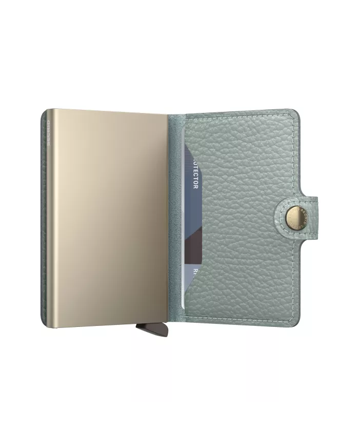Secrid - Porte-cartes de crédit en cuir Pebble Sea Green