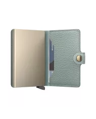 Secrid - Porte-cartes de crédit en cuir Pebble Sea Green