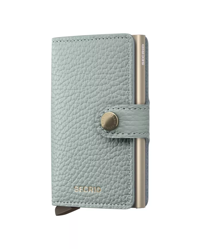 Secrid - Porte-cartes de crédit en cuir Pebble Sea Green