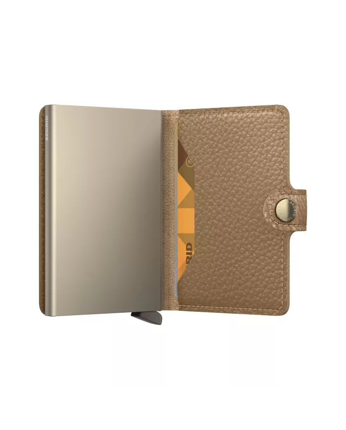 Secrid - Porte-cartes de crédit en cuir Pebble Cappuccino