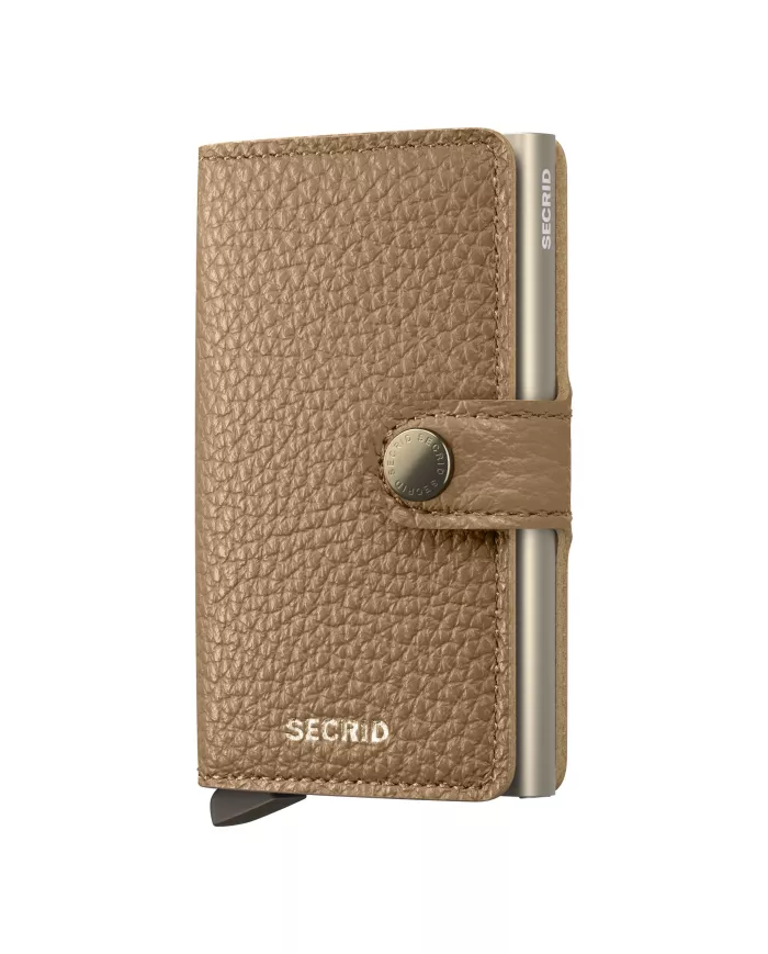 Secrid - Porte-cartes de crédit en cuir Pebble Cappuccino