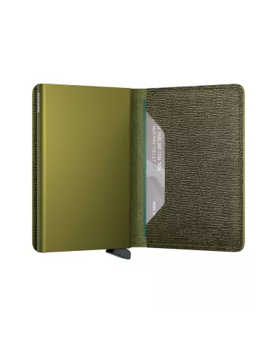 Secrid - Porte-cartes de crédit en cuir Slim Kelp crisple