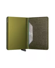 Secrid - Porte-cartes de crédit en cuir Slim Kelp crisple