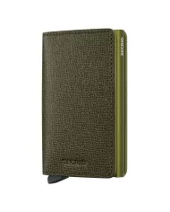 Secrid - Porte-cartes de crédit en cuir Slim Kelp crisple