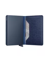 Secrid - Porte-cartes de crédit en cuir Slim Navy crisple